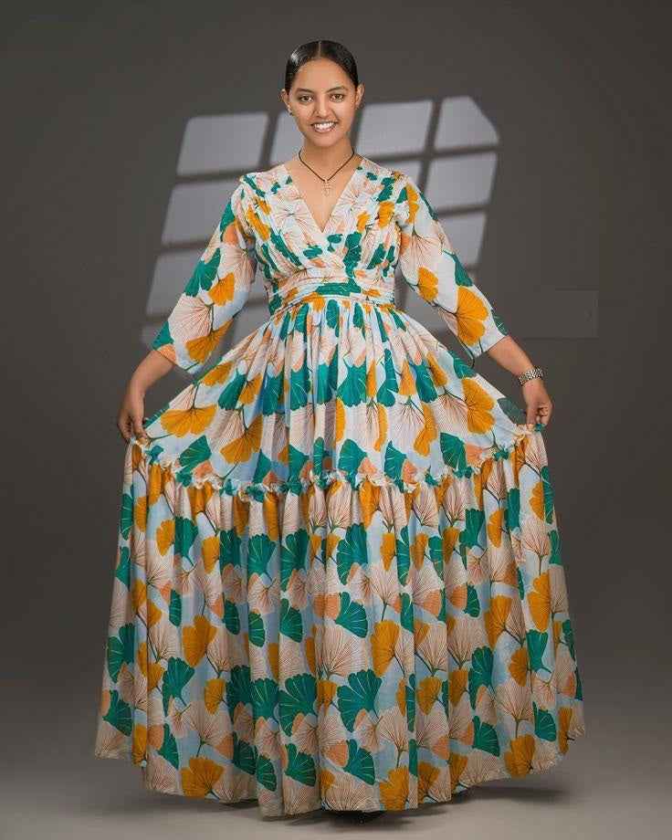 Ethiopian Traditional Clothes,  Kaba Store Chiffon-Shefon
