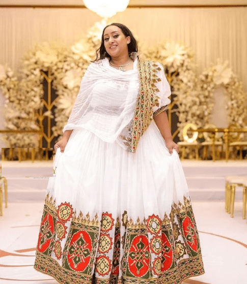 🌟 Grand Habesha Kemis Ensemble – Traditional Ethiopian White Cotton Dresses with Red &amp; Gold T'el'e't Embroidery for Celebrations | ETH - GM - 0005Group MatchingKaba StoreKaba StoreXSCustomizable🌟 Grand Habesha Kemis Ensemble – Traditional Ethiopian White Cotton Dresses with Red &amp; Gold T'el'e't Embroidery for Celebrations | ETH - GM - 0005