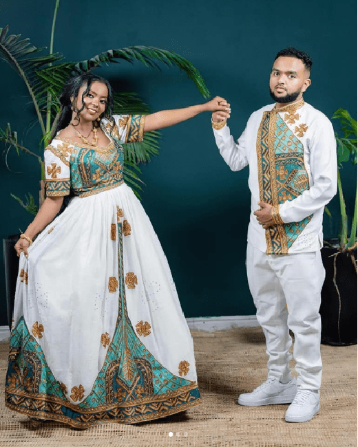🌿 Regal Harmony: Ethiopian Traditional Couple Attire / Traditional Ensemble for Weddings & Formal Events | ETH_Cp - 0004 (Price for both)CouplesKaba StoreKaba StoreAny ColorXSAll ages🌿 Regal Harmony: Ethiopian Traditional Couple Attire / Traditional Ensemble for Weddings & Formal Events | ETH_Cp - 0004 (Price for both)
