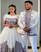 Lavender & Gold Elegance: Modern Ethiopian Couple's Wedding Attire | ETH_Cp - 0003CouplesKaba StoreKaba StoreAny ColorXSAll agesLavender & Gold Elegance: Modern Ethiopian Couple's Wedding Attire | ETH_Cp - 0003