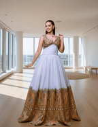 Luxury Habesha Kemis – Contemporary Sleeveless Evening Gown with Bronze & Gold T'el'e't Embroidery | ETH_W - 0007Women'sKaba StoreKaba Store1XSAll agesCustomizableLuxury Habesha Kemis – Contemporary Sleeveless Evening Gown with Bronze & Gold T'el'e't Embroidery | ETH_W - 0007