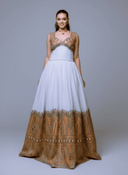 Luxury Habesha Kemis – Contemporary Sleeveless Evening Gown with Bronze & Gold T'el'e't Embroidery | ETH_W - 0007Women'sKaba StoreKaba Store1XSAll agesCustomizableLuxury Habesha Kemis – Contemporary Sleeveless Evening Gown with Bronze & Gold T'el'e't Embroidery | ETH_W - 0007