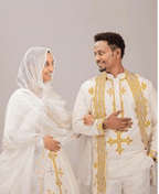 Radiant Union: Bespoke Ethiopian Wedding Attire in Orange & Gold Tilet | Couples Matching | ETH_W - 0001Wedding WearKaba StoreKaba StoreRadiant Union: Bespoke Ethiopian Wedding Attire in Orange & Gold Tilet | Couples Matching | ETH_W - 0001