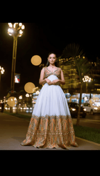 Luxury Habesha Kemis – Contemporary Sleeveless Evening Gown with Bronze & Gold T'el'e't Embroidery | ETH_W - 0007Women'sKaba StoreKaba Store1XSAll agesCustomizableLuxury Habesha Kemis – Contemporary Sleeveless Evening Gown with Bronze & Gold T'el'e't Embroidery | ETH_W - 0007