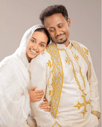 Radiant Union: Bespoke Ethiopian Wedding Attire in Orange & Gold Tilet | Couples Matching | ETH_W - 0001Wedding WearKaba StoreKaba StoreRadiant Union: Bespoke Ethiopian Wedding Attire in Orange & Gold Tilet | Couples Matching | ETH_W - 0001