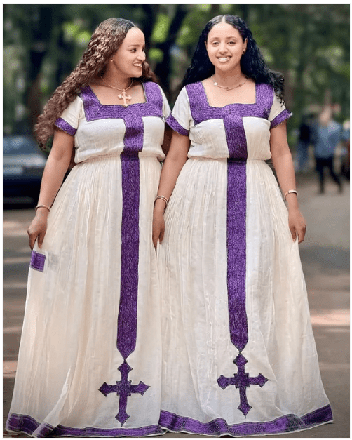 💜 Divine Symmetry: Ethiopian Kemis with Purple Tibeb Accents | The Timeless Elegance of Ethiopian Group Kemis | ETH - GM - 0010Group MatchingKaba StoreKaba StoreXSCustomizable💜 Divine Symmetry: Ethiopian Kemis with Purple Tibeb Accents | The Timeless Elegance of Ethiopian Group Kemis | ETH - GM - 0010