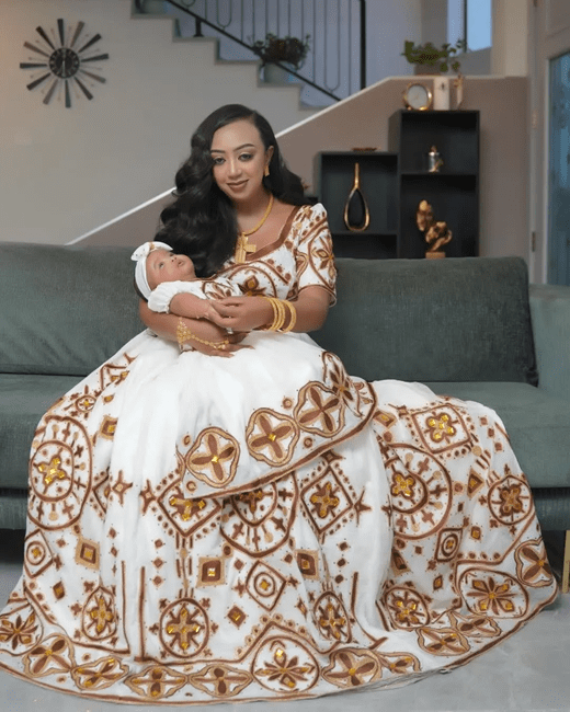 🌟Regal Ethiopian Family Portrait Ensemble – Coordinated White, Brown &amp; Gold Attire for Weddings and Celebrations | ETH - GM_0002Group MatchingKaba StoreKaba StoreXSCustomizableAll ages🌟Regal Ethiopian Family Portrait Ensemble – Coordinated White, Brown &amp; Gold Attire for Weddings and Celebrations | ETH - GM_0002