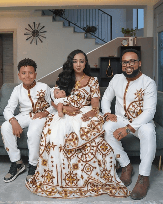 🌟Regal Ethiopian Family Portrait Ensemble – Coordinated White, Brown &amp; Gold Attire for Weddings and Celebrations | ETH - GM_0002Group MatchingKaba StoreKaba StoreXSCustomizableAll ages🌟Regal Ethiopian Family Portrait Ensemble – Coordinated White, Brown &amp; Gold Attire for Weddings and Celebrations | ETH - GM_0002